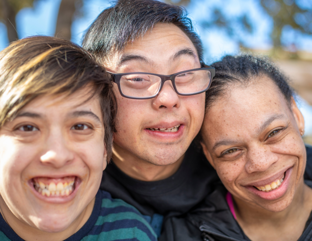 group of friend with intellectual disabilities 